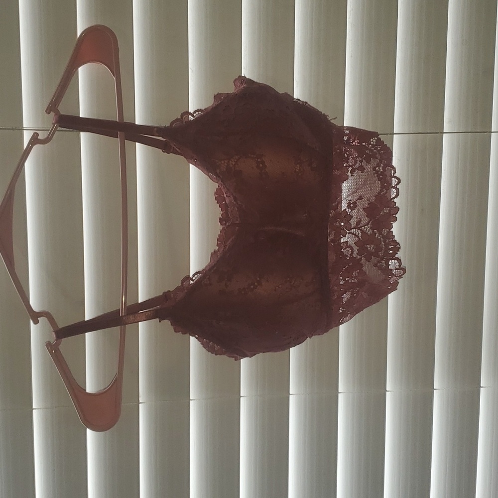 Medium Dusty Pink Lace Bra